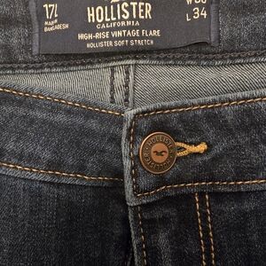 Hollister Women's High-Rise Vintage Flare Jeans - Dark Blue